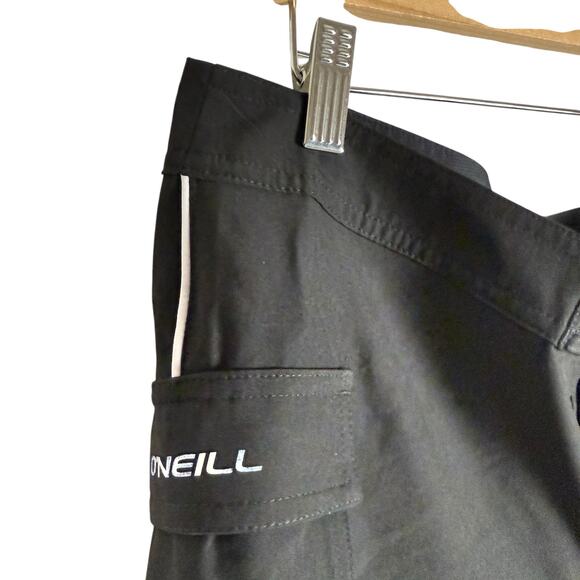 O’Neill Saltwater Black Stretch 5” Beach Surf Boardshorts Women’s 13 - Picture 4 of 10